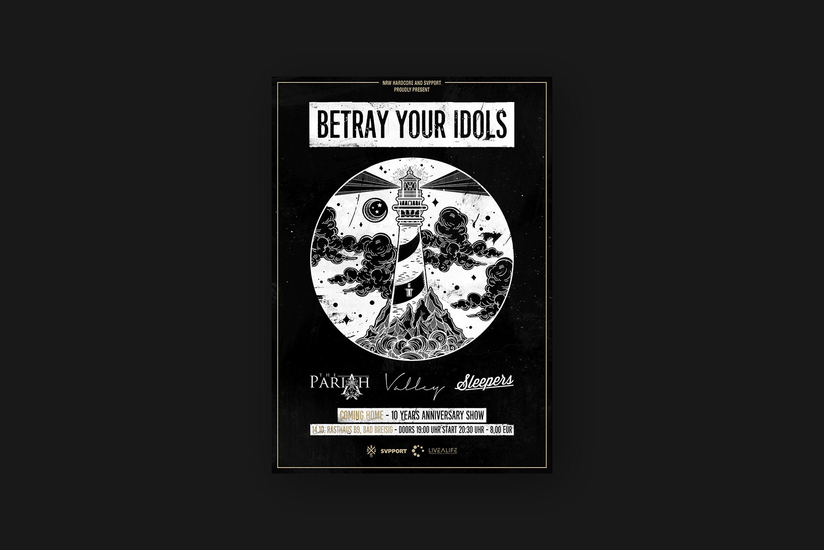 Printdesign für Betray Your Idols aus Ahrweiler