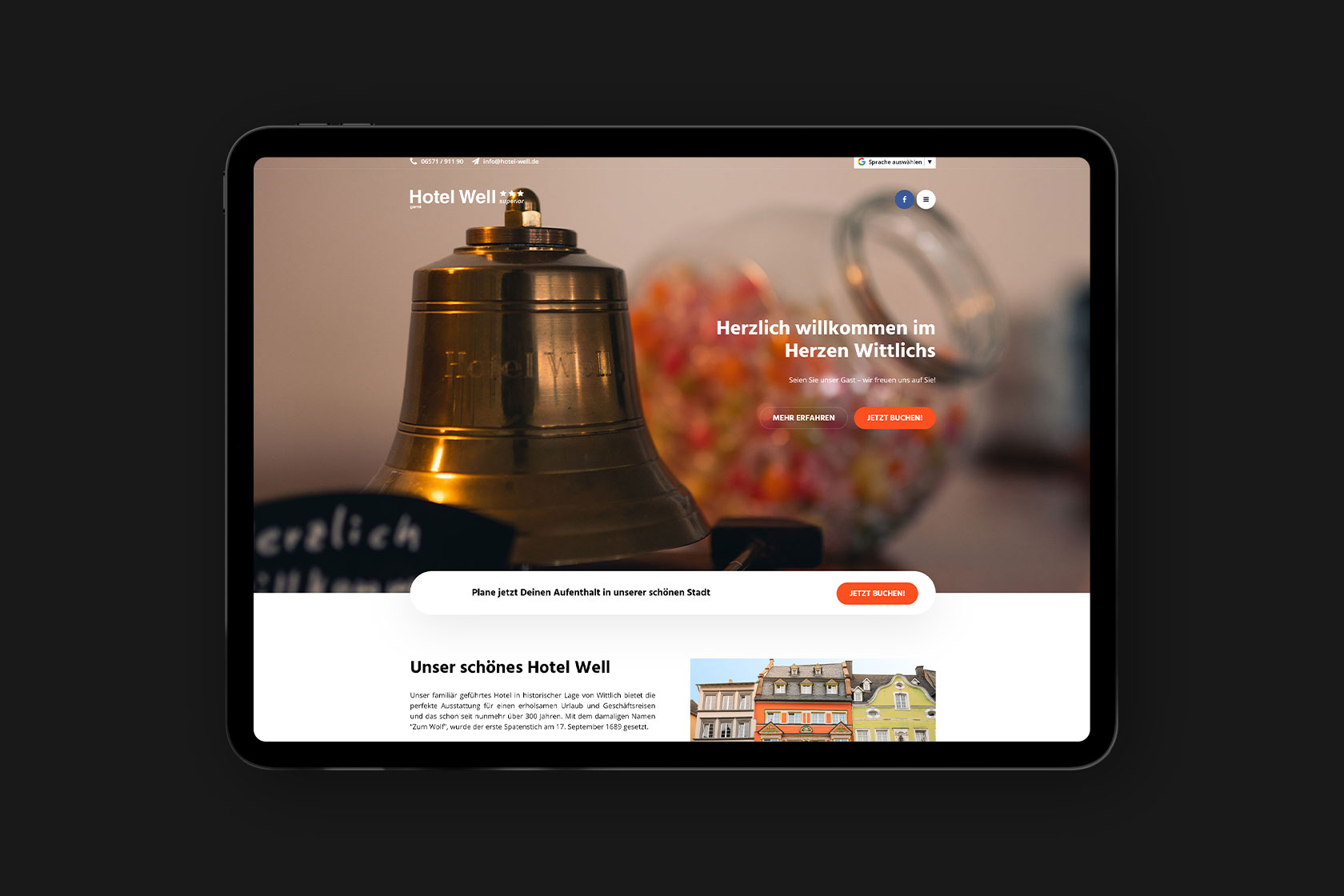 Website für Hotel Well in Wittlich