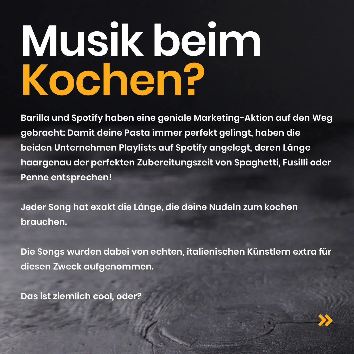 Pasta Playlist Marketing - new media labs