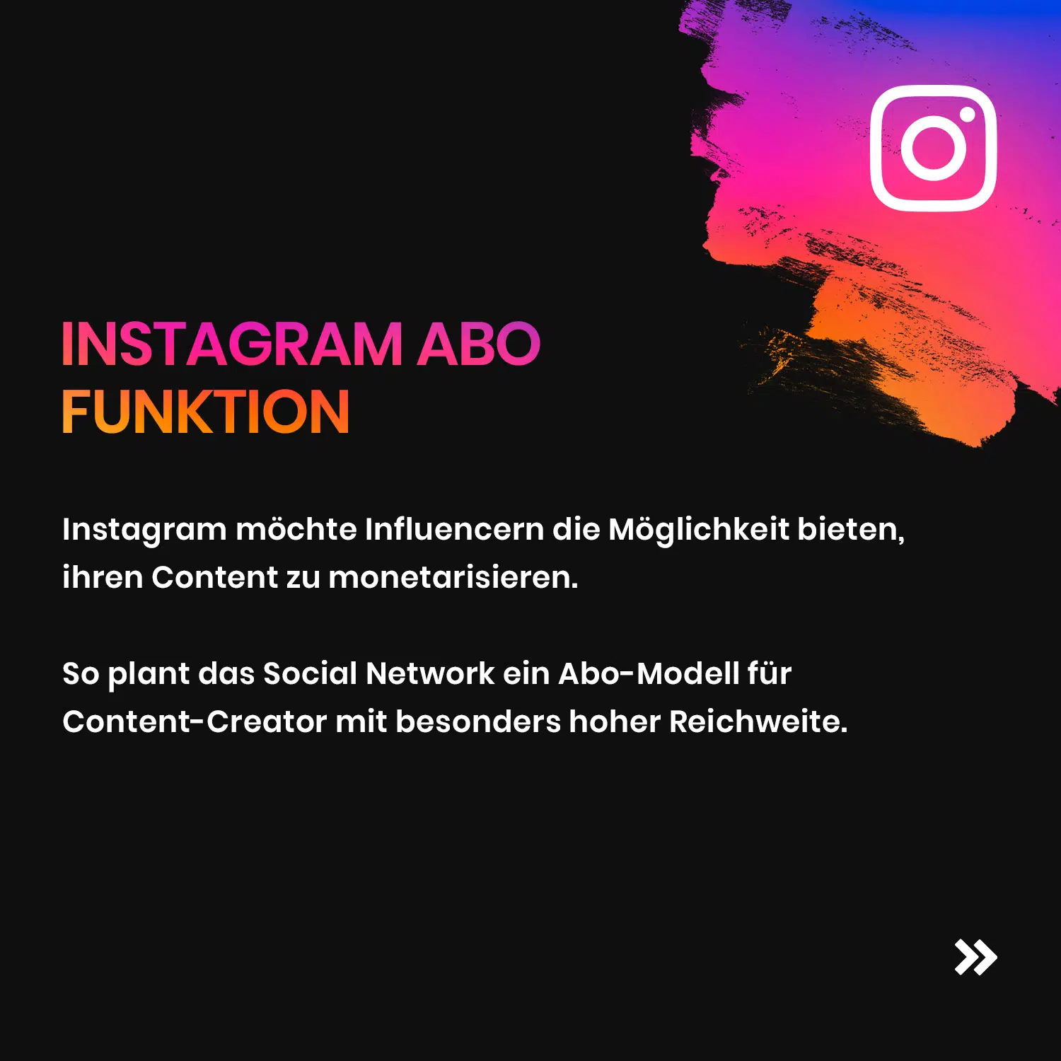 Neue Funktion Instagram Abo - new media labs