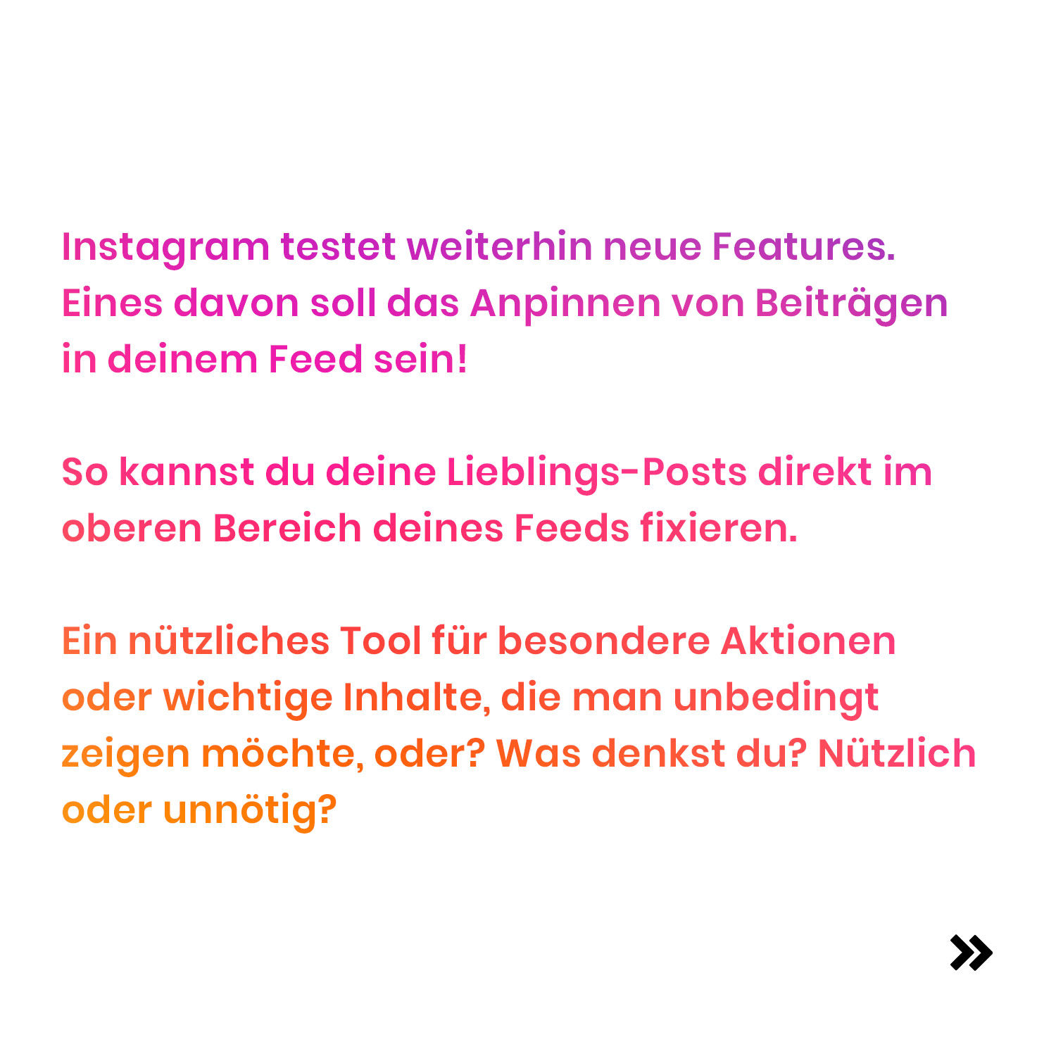 Gepinnte Beiträge bei Instagram - new media labs