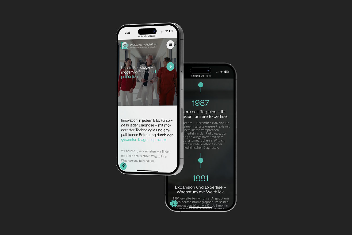 Website Design und Entwicklung für Radiologie Wittlich/Daun