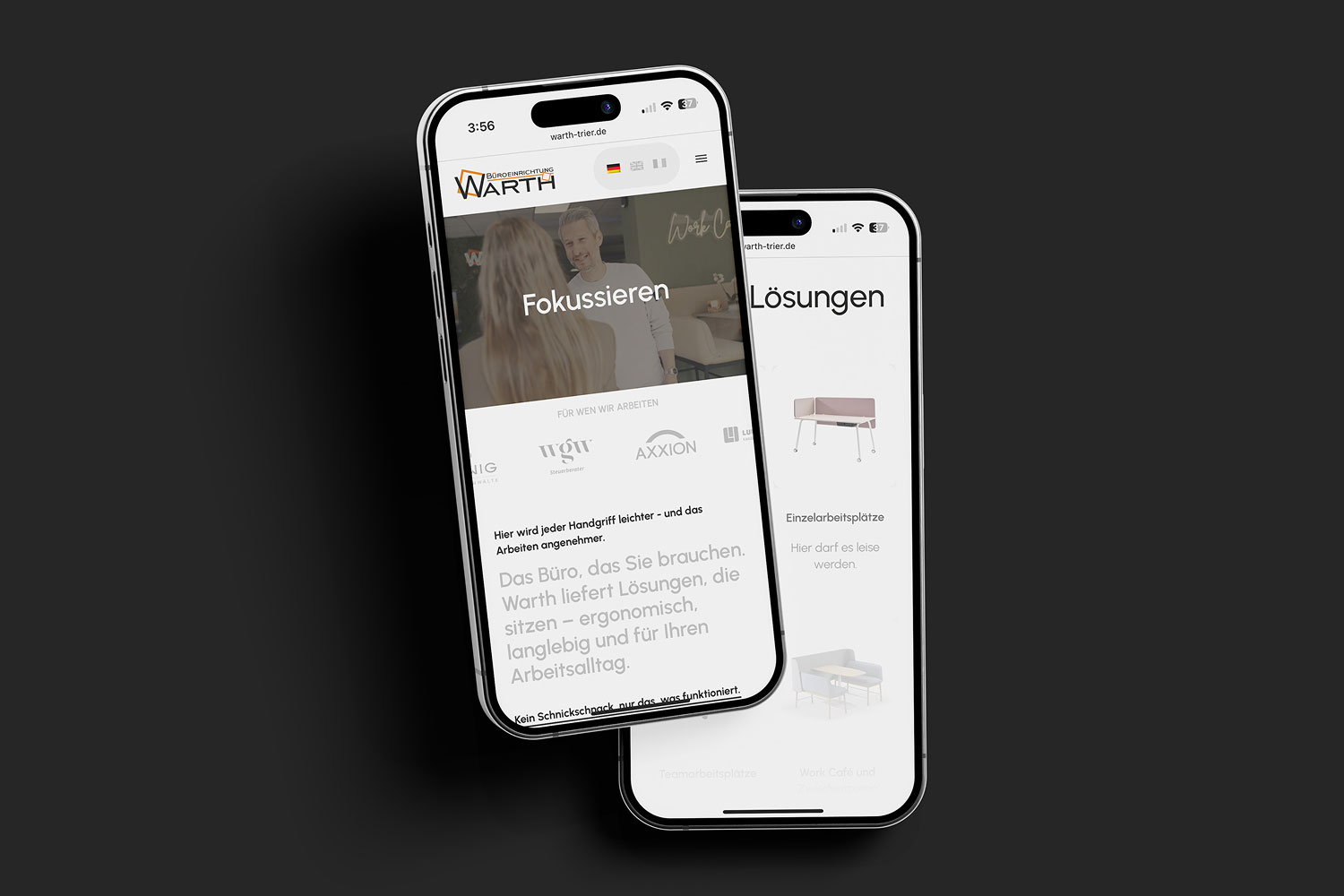 Website Design und Entwicklung für Warth Büroeinrichtung Trier