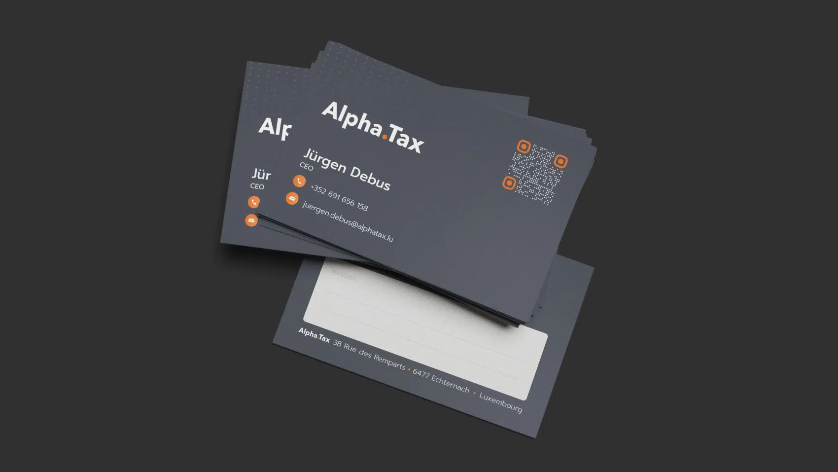 Visitenkarte für AlphaTax in Luxemburg